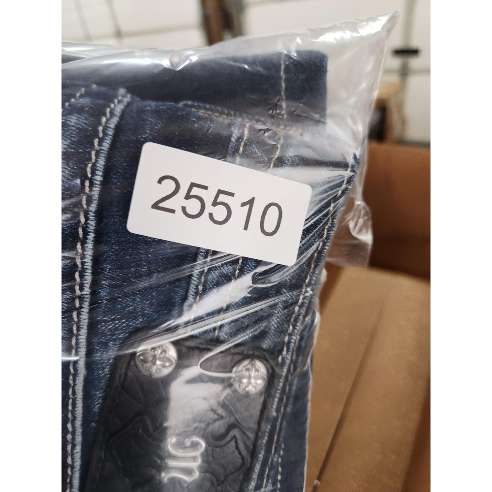 Miss Me Bootcut Jeans Women Size 31 Dark Blue Mid Rise Cotton Blend Pockets - Picture 10 of 10